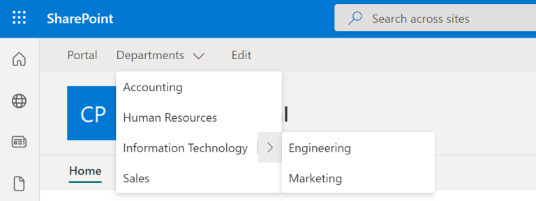 SharePoint: Modern Site Architecture (Hub v. Sub) | console.log('Charles');