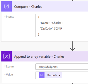 Power Automate: Lookup Table Arrays | console.log('Charles');
