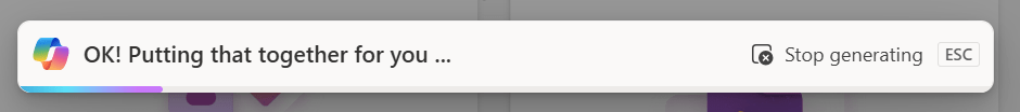 Figure 8 - Microsoft Copilot generating message.