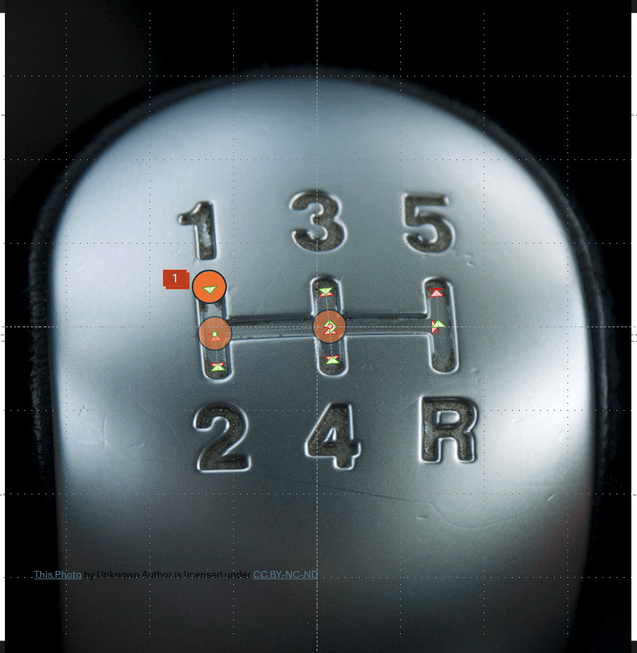 Figure 9 - PowerPoint slide with selected animation positions.