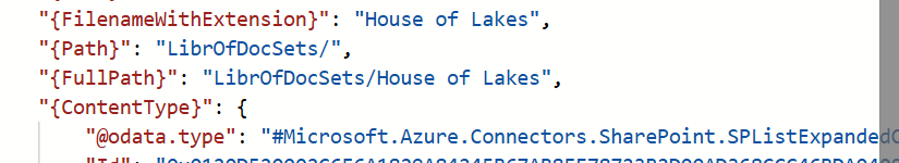 Figure 3 - Power Automate cloud flow action output.