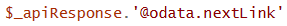 Figure 4 - PowerShell script return nextLink property value.